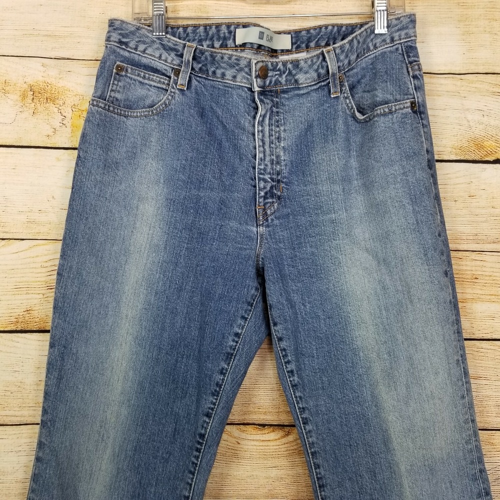 Gap Flare Stretch Jeans Womens 14 Regular Blue Cotton Blend Mid Rise Medium Wash - Picture 2 of 11